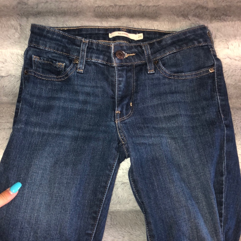 Dark wash Levi jeans
